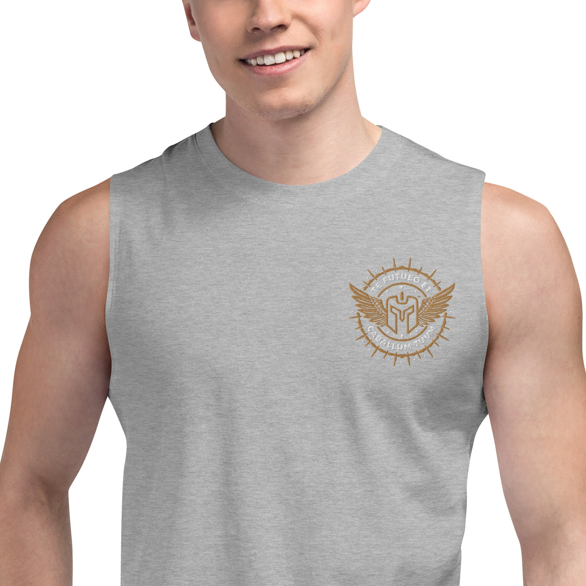 Te Futueo Et Caballum Tuum (Latin - Screw you, and the horse you rode in on) Muscle Shirt
