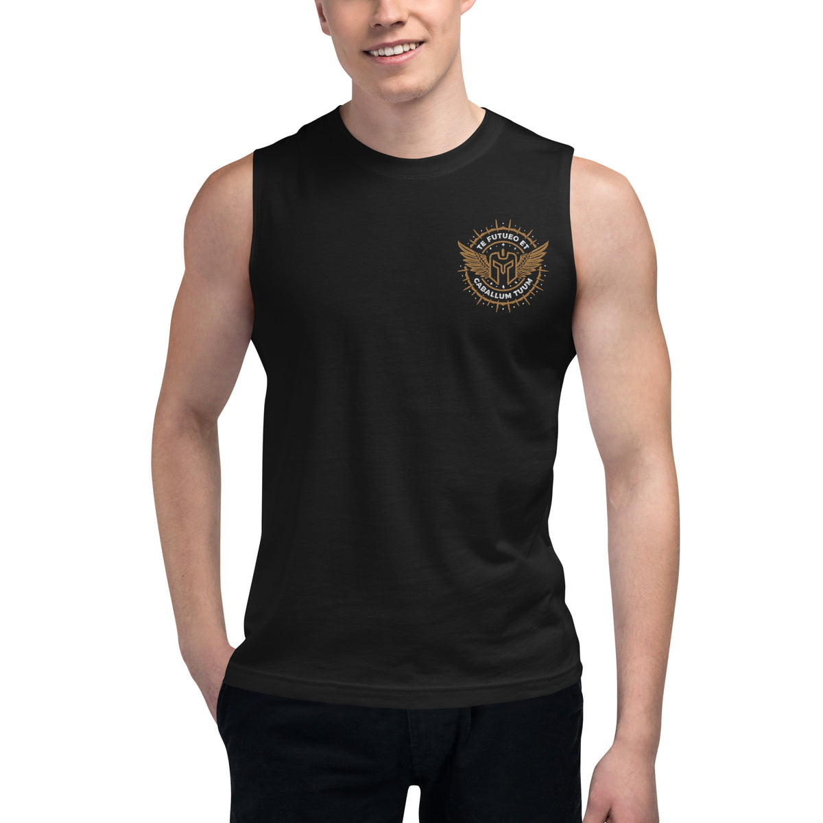 Te Futueo Et Caballum Tuum (Latin - Screw you, and the horse you rode in on) Muscle Shirt