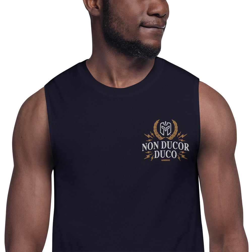 NON DUCOR DUCO (Latin - I am not led, I lead) Spartan Head Muscle Shirt